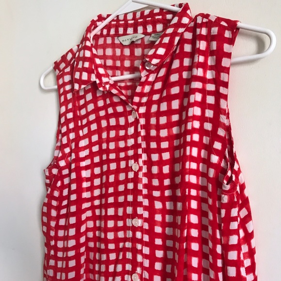 Anthropologie 11 1 Tylho Percy Tunic Top - Red - Picture 6 of 8